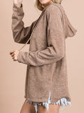 Wollgemisch Langarm Normal Sweatshirt