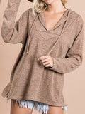 Wollgemisch Langarm Normal Sweatshirt