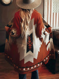 Lange Ärmel bedruckte Cardigan Coat