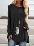 Lässiges Langarm-T-Shirt