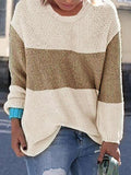 Lässiger Colorblock-Strickpullover