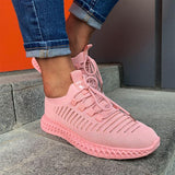 Damen Masche Atmungsaktiv Perforierte Sneakers