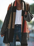 Farbblock Schalband Patchwork Coat