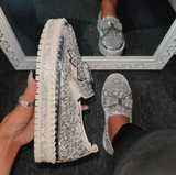 Damen Funkelnde Strasse Loafers