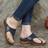 Stickerei Orthopädische bequeme Flip Flop Sandalen