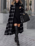 Fashion Grid Langarm-Mantel