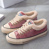 Damen Converse Pelz Sneakers Wildleder Schnürschuhe