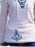 Streifen Lässiges Sweatshirt