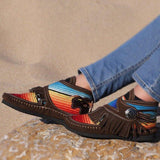 Quaste Regenbogen Farben Gradient Schlupf Stiefelette