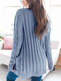 Kabelknopf Solid Sweater Cardigan