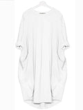 Lässiges Langarmkleid mit loser Tasche