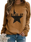 Langarm Lässig Sweatshirt