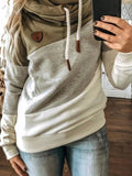 Multifarben Langarm Kapuze Sweatshirt