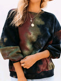 Print Langarm Baumwollgemisch Sweatshirt