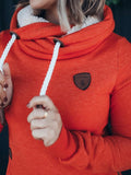 Langarm Patchwork Baumwollgemische Sweatshirts mit Kapuze