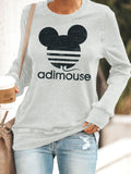 Langarm Lässig Sweatshirt