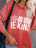 Rot Buchstabe Print Langarm Baumwollgemisch Sweatshirt