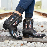 Schwarz Reißverschluss Kunstleder Urlaub Blockabsatz Winter Stiefelette