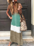 Große Größen Retro Gestreiftes Freizeitkleid mit Kurzarm V-Ausschnitt