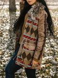 Gemusterte Jacke mit Langarm