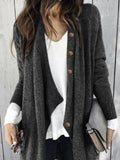 Langarm Lässige  Strickjacke