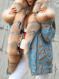 Warme Flauschige Winterjacke aus Kunstpelz