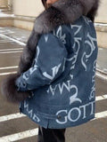 Warme Flauschige Winterjacke aus Kunstpelz