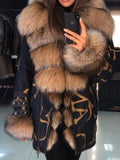 Warme Flauschige Winterjacke aus Kunstpelz