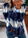Langärmeliges Sweatshirt mit Batikdruck