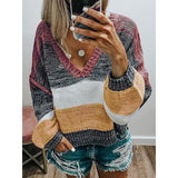 Lässiger Pullover mit V-Ausschnitt