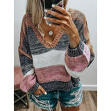 Lässiger Pullover mit V-Ausschnitt