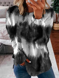 Langärmeliges Sweatshirt mit Batikdruck