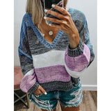 Lässiger Pullover mit V-Ausschnitt