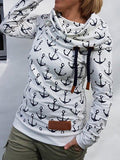 Print Lässiger Sweatshirt