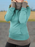 Rundhals Unifarben Sweatshirts