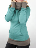 Rundhals Unifarben Sweatshirts