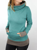 Rundhals Unifarben Sweatshirts