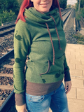 Lässiges Print  Sweatshirt mit Kapuze