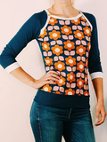Langarm Lässiges Sweatshirt mit Blumenmuster