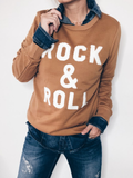 Rundhals Baumwollgemische Sweatshirts mit Buchstaben