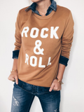 Rundhals Baumwollgemische Sweatshirts mit Buchstaben