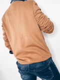 Rundhals Baumwollgemische Sweatshirts mit Buchstaben