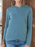 Einfarbiges Lässiges Sweatshirt mit Kapuze