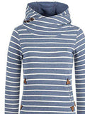 Streifen Lässige Sweatshirts mit Kapuze