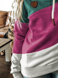 Pink-Grau Lässig Paneeliert Langarm Baumwolle Shirts & Blusen&Shirts