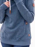 Grau Langarm Kapuze Unifarben Sweatshirt
