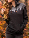 Schwarz Langarm Kapuzenpullover
