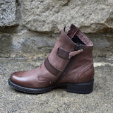 Kunstleder Schnalle Niedrig Stiefelette