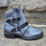 Kunstleder Schnalle Niedrig Stiefelette