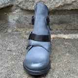 Kunstleder Schnalle Niedrig Stiefelette